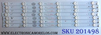 KIT DE LED´S PARA TV (7 PIEZAS ) / WESTINGHOUSE YS-L E469119 94V-0 / TFGJ50D06-ZC21AG-03 2016-06-08 / 303TH500056 / PANEL T500-DXA-DLED / MODELO WD50UC4300	