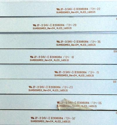 KIT DE LED´S PARA TV (8 PIEZAS) / INSIGNIA SVA500A53_Rev04_4LED_160121 / SHI8W / JP-3 94V-0 E306084 / PANEL T500HVN07.5  / MODELO NS-50D510NA17  - Imagen 2