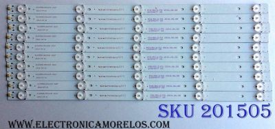 KIT DE LED´S PARA TV (10 PIEZAS )  / DLED50KJAH10X5 / E177671B/PEC DGV0-3A / PIH/B2/2/F4 / PANEL V500HJ1-PE8(C7) 