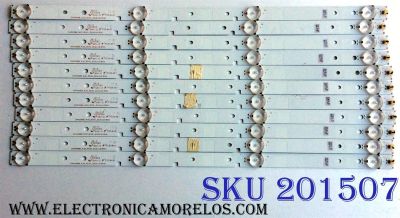 KIT DE LED´S PARA TV (11 PIEZAS) / SHARP 1173963 / ZK-3 94V-0 E320262 / SVH420AB8_4LED_REV01_20161116(3PIN) / PC64461 / PANEL JHD426N2F21-K1QL\S0\FM\RO /  213632 / MODELO LC-43P5000U