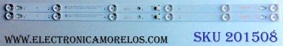 KIT DE LED´S PARA TV (2 PIEZAS) / TCL E486558 / SJ.SB.D3200601-3030GS-M / 1.14.SWMD320001 170712 / 06NF-C9-2-SB / D320S04-11522-SL1002 / PANEL LVW320ND1L / MODELO 32S305TABA