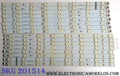 KIT DE LED´S PARA TV (16 PIEZAS) / VIZIO  LBM500P0204-AH-3(L) (8 PIEZAS) / EVERTOP LBM500P0204-BH-3(R) (8 PIEZAS) / L08-0441217 / R4-L0141217 / 130N7P40SCADTAF / PANEL TPT500DK1-QS1 REV:SC1A / MODELO P502UI-B1 LTY6RKCR