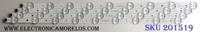 KIT DE LED´S PARA TV (4 PIEZAS) / LG SSC_Trident_65UK63_S / SSC_65UK65(BOE)_9LED_SVL650A75_REV1.0_171201 / SCDB21X2B / EAV64013 / PANEL NC650DQG-ABGX7 / MODELOS 65UK6300PUE / 65UK6300PUE.BUSTLOR