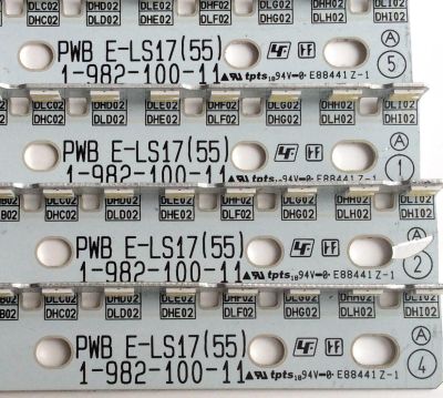 KIT DE LED´S PARA TV (8 PIEZAS) / TV. SONY XBR-55X930E 1-982-100-11 / 98210011 / PWB E-LS17(55) / A2193814A / 005 05 32335 / E88441 Z-1 / MODELO XBR-55930E 	 - Imagen 4