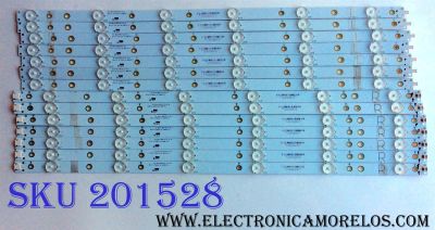 KIT DE LED´S PARA TV (14 PIEZAS) / SONY GJ-2K16-550-D712-S1-L / GJ-2K16-550-D712-S1-R / 01P12-E / 552.3*16.5*1.0MM / U-PHLG445F4-D / 552.3016.501.0MM / PANEL TPT55F2-FHBN20.K REV:S48P0A / TPT550J1-DUYSHA.G REV:S1R / MODELO KDL-55W650D