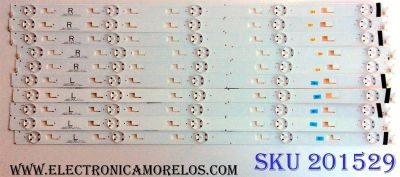 KIT DE LED´S PARA TV (10 PIEZAS) / SONY SVY550AG6 / SVY550AG6_Rev00_5LED_L_150223 / SVY550AG6_Rev00_5LED_R_150223 / LC353 / LD342 / H0412 / PANEL´S SYV5543 / LSY550FF01-301 / MODELO XBR-55X810C