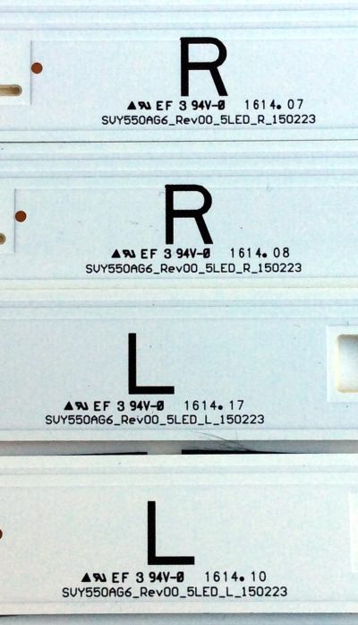 KIT DE LED´S PARA TV (10 PIEZAS) / SONY SVY550AG6 / SVY550AG6_Rev00_5LED_L_150223 / SVY550AG6_Rev00_5LED_R_150223 / LC353 / LD342 / H0412 / PANEL´S SYV5543 / LSY550FF01-301 / MODELO XBR-55X810C - Imagen 5