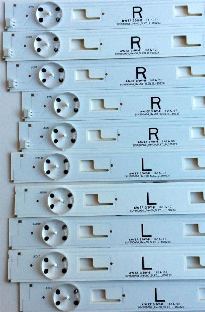 KIT DE LED´S PARA TV (10 PIEZAS) / SONY SVY550AG6 / SVY550AG6_Rev00_5LED_L_150223 / SVY550AG6_Rev00_5LED_R_150223 / LC353 / LD342 / H0412 / PANEL´S SYV5543 / LSY550FF01-301 / MODELO XBR-55X810C - Imagen 2