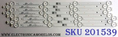 KIT DE LED´S PARA TV TOSHIBA (8 PIEZAS) / SVK430AF1_WICOP_REV03_4LED_20161125 / PC65019 / PC65019B / J0310T / M1DY1 A111F3 / M1DY1A111F3 / PANEL`S K430WDRA / K430WDRB / K430WDRD / MODELOS 43LF621U19 / 43LF621U19 Rev.A