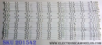 KIT DE LED´S PARA TV (20 PIEZAS) / HISENSE LB75022 V0 / E469119 / 1197827 / PANEL HD750M7U71-L1\S0\GM\ROH / HD750M7U71-L1 / MODELO 75EU8070
