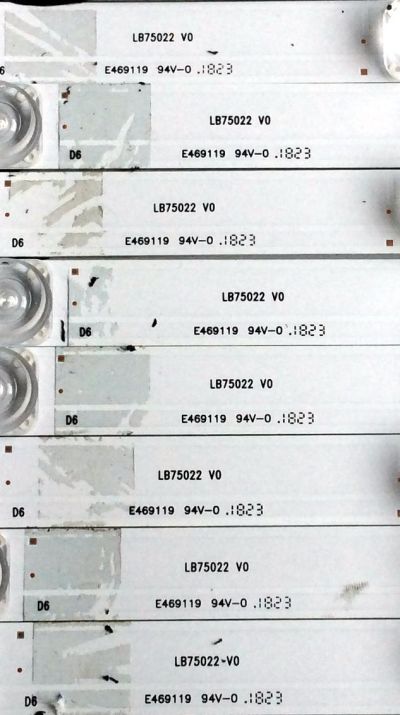 KIT DE LED´S PARA TV (20 PIEZAS) / HISENSE LB75022 V0 / E469119 / 1197827 / PANEL HD750M7U71-L1\S0\GM\ROH / HD750M7U71-L1 / MODELO 75EU8070 - Imagen 2