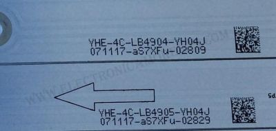 KIT DE LED'S PARA TV ((8 PIEZAS)) / NUMERO DE PARTE 4C-LB4904-YH04J / 4C-LB4905-YH04J / TOT_49_D2900_4X4+4X5_3030C_D6t-2d1_A_4S1P / TOT_49_D2900_4X4+4X5_3030C_D6t-2d1_B_5S1P / PANEL LVU490ND1L / MODELOS 49S350 / 49S403TCBA / 49S403TBAA - Imagen 3