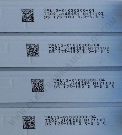 KIT DE LED´S PARA TV (4 PIEZAS) / LG JL.D490A1330-001BS-M / YAL13-01030300-04 / PANEL SDL490WY (LD0-912) REV.00 / MODELO 49UJ6200-UA / 49UJ6200-UA.CUS4LH - Imagen 3