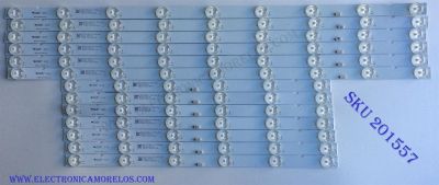 KIT DE LED´S PARA TV ((INCOMPLETO SOLO 13 PIEZAS)) / SONY SBT55 636 / SBT55 409 / 55039D715SNOR / 55039D715SNOL / ECLC2T4 / E465853 / PANEL`S YD7S550DND01B / A2170004A / MODELO XBR-55X900E