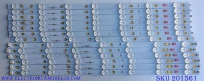 KIT DE LED´S PARA TV (13 PIEZAS) / INSIGNIA LB55120 V0_00 (7 PIEZAS) / LB55120 V1_00 (6 PIEZAS) / 210BZ07DR / 210BZ07DL / 43030M04L / PANEL TPT550U2-D072.L REV:S01B / MODELO NS-55DR620NA18