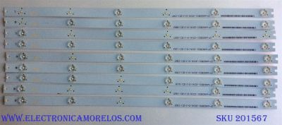 KIT DE LED´S PARA TV (8 PIEZAS) / INSIGNIA CP-64S03E01-JCC41-0-J-2C1 / 94V-0 E59670 / PANEL 96.64S03.001 / MODELO NS-65D260A13