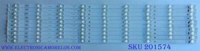 KIT DE LED´S PARA TV / HISENSE / ( 10 PIEZAS ) HD750M7U71-L1 / E469119 94V-0 / LB75022 V0 / HE75 86J / MODELO 75EU8070	