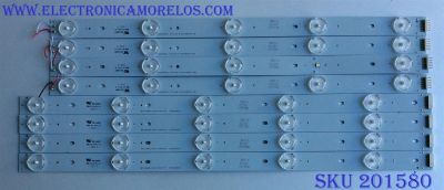 KIT DE LED´S PARA TV ( 8 PIEZAS) / 303DG400034 / 303DG400033 / E214887 / N93C-D / D21238 / 130724B3 / BMTC / DG40D10R-ZC14A-04 / DG40D10L-ZC14A-04 / PANEL / MODELO	