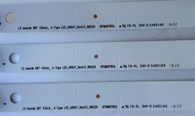 KIT DE LED´S PARA TV / LG NC430DGG-AAGX3 / LC43490086A / LED_ARRAY_Rev0.0_180220 / 3PCM00785A / PANEL'S NC430DGG-AAGX3 / NC430DGG-AAGX1 / MODELOS 43UK6300PUE.BUSWLJM / 43UK6090PUA.BUSWLJM - Imagen 2