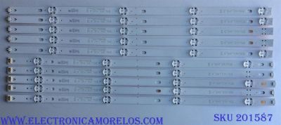 KIT DE LED´S PARA TV ( 10 PIEZAS) / LG SSC_55LJ55/55UJ63_A_8LED_REV02_170224 / SSC_55LJ55/55UJ63_B_8LED_REV02_170224 / 55LJ55_FHD_A / 55UJ63_UHD_A / 55LJ55_FHD_B / 55UJ63_UHD_B / 25R1B / 550P3 / PANEL NC550DUE AAFX1 / MOD. 55LJ5500-UB / 55LJ5500-UA