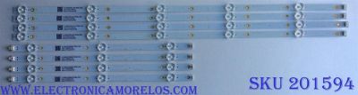 KIT DE LED´S PARA TV ( 8 PIEZAS) / SHARP LB50091 V1_00 / LB50091 V0_00 / 17253A 81010 / 210BZ05DLB33DBL00L / 4E697000005E / 210BZ03DRB33DBL00L / 4E697000007E / E465853 / PANEL TPT500J1-HVN07.U REV:S500AH / MODELO LC-50LB601U