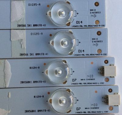 KIT DE LED´S PARA TV ( 12 PIEZAS) / VIZIO 140603-MBL-55L35D614WS2-L-C92 / 140603-MBL-55L35D614WS2-R-C92 / 01G95-A / 01G94-A / E465853 / 056380050381G / PANEL LC558DUJ (SG)(E3) / MODELO E550I-B2E - Imagen 2