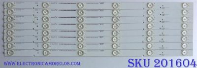 KIT DE LED´S PARA TV ((INCOMPLETO SOLO 8 PIEZAS)) / INSIGNIA HD500DF-B57(010)\T1\S1\GM\ROH / HE50QCZTS84 / 98ma042L-B2 / 1134484 / HISENSE_50_3030C_11x6_6S1P / MODELO NS-50D550NA15	