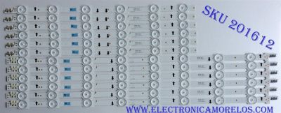 KIT DE LED´S PARA TV ( 12 PIEZAS) SAMSUNG BN96-33495A / BN96-33496A /SAMSUNG_2014SVS65_CURVED_3228_R09_REV1.0 / SAMSUNG_2014SVS65_CURVED_3228_L09_REV1.0 / 33495A / 33496A / LM41-00093A / LM41-00091Y / PANEL CY-VH065FGLV2H / MODELO UN65HU7250FXZA UH02