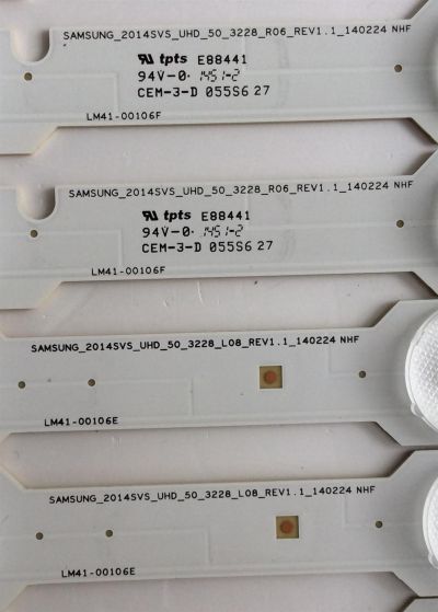 KIT DE LED´S PARA TV ( 12 PIEZAS) SAMSUNG BN96-33495A / BN96-33496A /SAMSUNG_2014SVS65_CURVED_3228_R09_REV1.0 / SAMSUNG_2014SVS65_CURVED_3228_L09_REV1.0 / 33495A / 33496A / LM41-00093A / LM41-00091Y / PANEL CY-VH065FGLV2H / MODELO UN65HU7250FXZA UH02 - Imagen 3