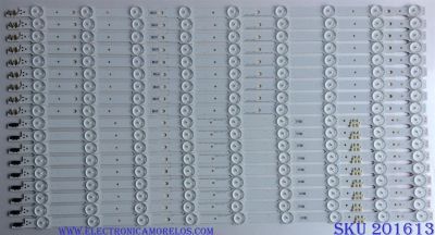 KIT DE LED´S PARA TV ( 18 PIEZAS) SAMSUNG BN96-33495A / BN96-33496A / SAMSUNG_2014SVS65_CURVED_3228_R09_REV1.0 / SAMSUNG_2014SVS65_CURVED_3228_L09_REV1.0 / 33495A / 33496A / LM41-00093A / LM41-00091Y / PANEL CY-VH065FGLV2H / MODELO UN65HU7250FXZA UH02