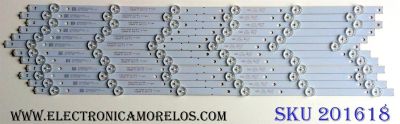 KIT DE LED'S PARA TV (12 PIEZAS) / TOSHIBA 4708-K55WDR-A1213K01 / 4708-K55WDR-A1213K11 / E477989 / K550WDR169015 / S-T310-B4-T-232 / 471R1P79 / KB-6160 / PANEL K550WDR1 / MODELO 55L421U / 55L421U Rev.A