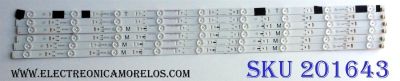 KIT DE LED'S PARA TV (6 PIEZAS) / VIZIO IC-A-VZAA42D418A / 0981010221AT / IC-B-VZAA42D418B / 0981010221AU / IC-A-VZAA42D418C / 0981010221AV / T082M9R40C / TO82M9R4OC / E306084 / PANEL / MODELO E420I