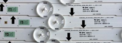 KIT DE LED'S PARA TV SAMSUNG (12 PIEZAS) / NUMERO DE PARTE D4GE-550DCA3-R3 / D4GE-550DCB-R3 / LM41-00099A / LM41-00099G / E88441 / 2014SVS55 / 140111 / BN96-30431A / BN96-30432A / PANEL'S CY-GJ055BGAVYH / GJ055BGA-B1 / MODELOS HG55NE477 / LH55DMEPLGA/GO - Imagen 5