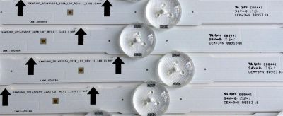 KIT DE LED'S PARA TV SAMSUNG (12 PIEZAS) / NUMERO DE PARTE D4GE-550DCA3-R3 / D4GE-550DCB-R3 / LM41-00099A / LM41-00099G / E88441 / 2014SVS55 / 140111 / BN96-30431A / BN96-30432A / PANEL'S CY-GJ055BGAVYH / GJ055BGA-B1 / MODELOS HG55NE477 / LH55DMEPLGA/GO - Imagen 7