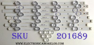 KIT DE LED'S PARA TV (8 PIEZAS) / LG 40DRT4.0 REV0 7 B-TYPE SUL 400 / CEM-3-N 94V-0. 1645 003S5B / 0884A / PANEL'S HC400DUN-VCKN9-214X / MODELO 40LX560H-UF