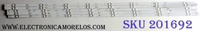 KIT DE LEDS PARA TV HISENSE ORIGINAL 5 PIEZAS / NUMERO DE PARTE LB55143 / 1196105 / E469119 / PANEL HD550S1U81-L1 / MODELO 55R6000E