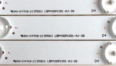 KIT DE LED'S PARA TV (3 PIEZAS) / SHARP LBM430P1001-AJ-3S / 210BZ10D043030H02E / F130 N8  H S ZC45 / E355813 - Imagen 2