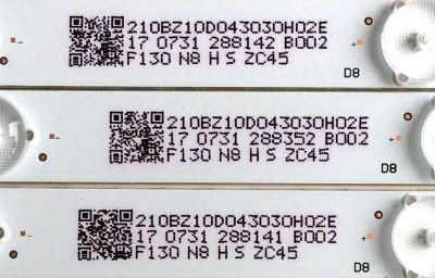 KIT DE LED'S PARA TV (3 PIEZAS) / SHARP LBM430P1001-AJ-3S / 210BZ10D043030H02E / F130 N8  H S ZC45 / E355813 - Imagen 3