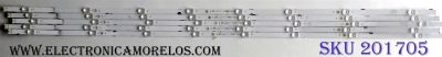 KIT DE LED'S PARA TV (5 PIEZAS) / HISENSE 180806 / SJ.HO.D5500801-3030BS-M-HF / 1.14.HBMD550001 / PANEL HD550S1U31-TXL2\S0\GM\CKD\ROH / MODELO LC-55Q7530U