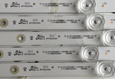 KIT DE LED'S PARA TV (5 PIEZAS) / HISENSE 180806 / SJ.HO.D5500801-3030BS-M-HF / 1.14.HBMD550001 / PANEL HD550S1U31-TXL2\S0\GM\CKD\ROH / MODELO LC-55Q7530U - Imagen 4