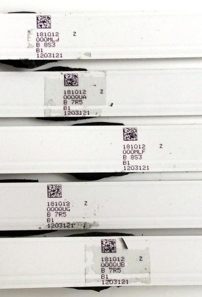 KIT DE LED'S PARA TV (5 PIEZAS) / HISENSE 180806 / SJ.HO.D5500801-3030BS-M-HF / 1.14.HBMD550001 / PANEL HD550S1U31-TXL2\S0\GM\CKD\ROH / MODELO LC-55Q7530U - Imagen 3