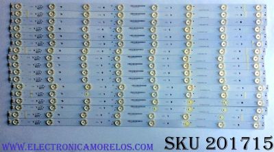 KIT DE LED'S PARA TV ((INCOMPLETO SOLO 17 PIEZAS)) / VIZIO E700DLB003-002 / E700DLBE70E6415K15545 / E340369 / PANEL / MODELOS E700I-B3 / E700I-B3 LFTRRGBQ / E700I-B3 LFTRRGBR