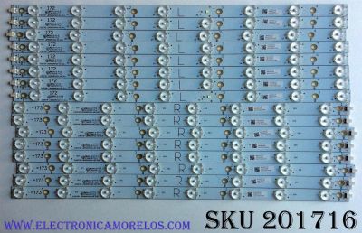 KIT DE LED'S PARA TV (16 PIEZAS) / VIZIO LBM500P0402-AC-3(L) / LBM500P0402-AD-3(R) / R08-0350123 / E349376 / PANEL TPT500J1-HVN08 REV:S400A / MODELO M502I-B1