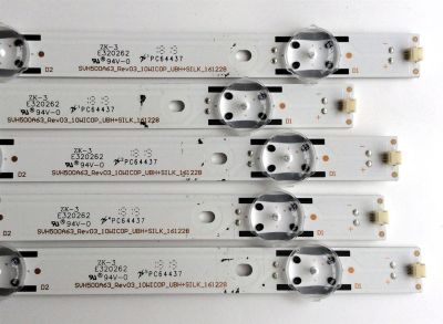 KIT DE LED'S PARA TV (5 PIEZAS) / SHARP 1177748 / SVH500A63_REV03_10WIC0P_UBH+SILK_161228 / PANEL HD500K3U53\S1\XP\BBY\GM\ROH / MODELO LC-50LBU591U / LC-50LBU591U REV.C - Imagen 2