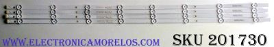 KIT DE LED'S PARA TV (4 PIEZAS) / SAMSUNG 303GC430048 / GC430M16 / GC43D08-ZC22AG-20 PANEL BOEI430WQ1 / MODELO UN43NU6950FXZA BZ01