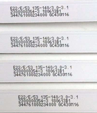 KIT DE LED'S PARA TV (4 PIEZAS) / SAMSUNG 303GC430048 / GC430M16 / GC43D08-ZC22AG-20 PANEL BOEI430WQ1 / MODELO UN43NU6950FXZA BZ01 - Imagen 3