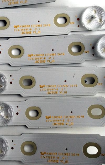 KIT DE LED'S PARA TV ((INCOMPLETO SOLO 20 PIEZAS)) / LB75018 / LB75018 V0_01 / JX75T09006 / 3HDV2HDV2 / PANEL´S T750QVF05.2 / YD8F007DND01B / MODELO XBR-75X900F - Imagen 6