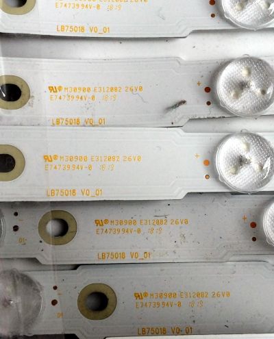 KIT DE LED'S PARA TV ((INCOMPLETO SOLO 20 PIEZAS)) / LB75018 / LB75018 V0_01 / JX75T09006 / 3HDV2HDV2 / PANEL´S T750QVF05.2 / YD8F007DND01B / MODELO XBR-75X900F - Imagen 2