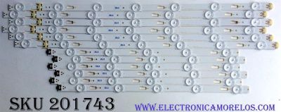 KIT DE LED'S PARA TV (12 PIEZAS) / SAMSUNG BN96-40632A / BN96-40633A / LM41-00335A / E473485 / PANELS CY-GM049HGLV8H / CY-WK049HGLV1V / CY-GM049HGLV2H / CY-WK049HGLV1H / MODELOS UN49KU6500 / UE49MU6300 / UA49KU7350 / MAS MODELOS EN DESCRIPCION