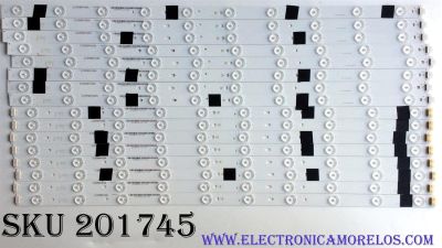 KIT DE LED'S PARA TV (16 PIEZAS) / SUNBRITE IC-A-VZAA65D854A / IC-A-VZAA65D854B / 0981010221I1 / 0981010221I2 / G105M8RP40SA / BY-G105M8RP40SA-2-6-157-I1-0022 / PANEL T650QVN06.0 / MODELO SB-6574UHD